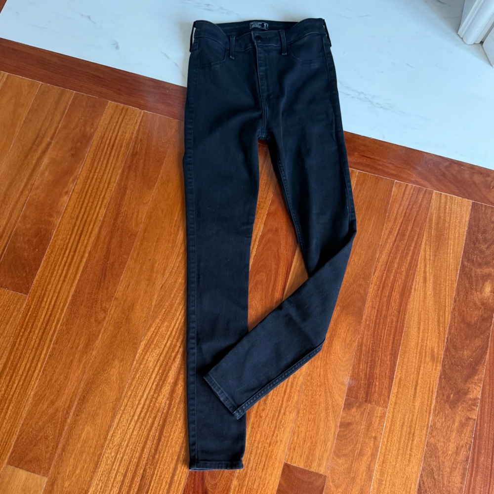 Abercrombie & Fitch HIGH RISE JEAN LEGGING Dark Wash Women Leggings Size 26 2R